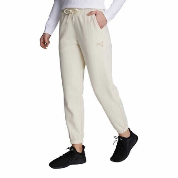 Puma Cream Jogger Sweatpants Pants Size Small - Picture 1 of 10